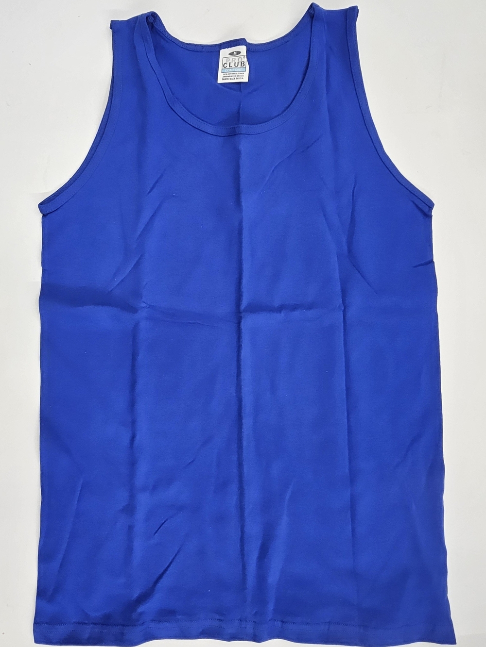 Pro Club Men's Comfort Cotton Tank Top Size Medium in Blue, New